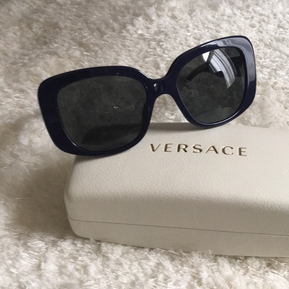 purple versace glasses